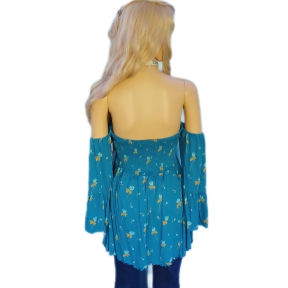 NEW!Free People L cold shoulder tunic top - Picture 7 of 9